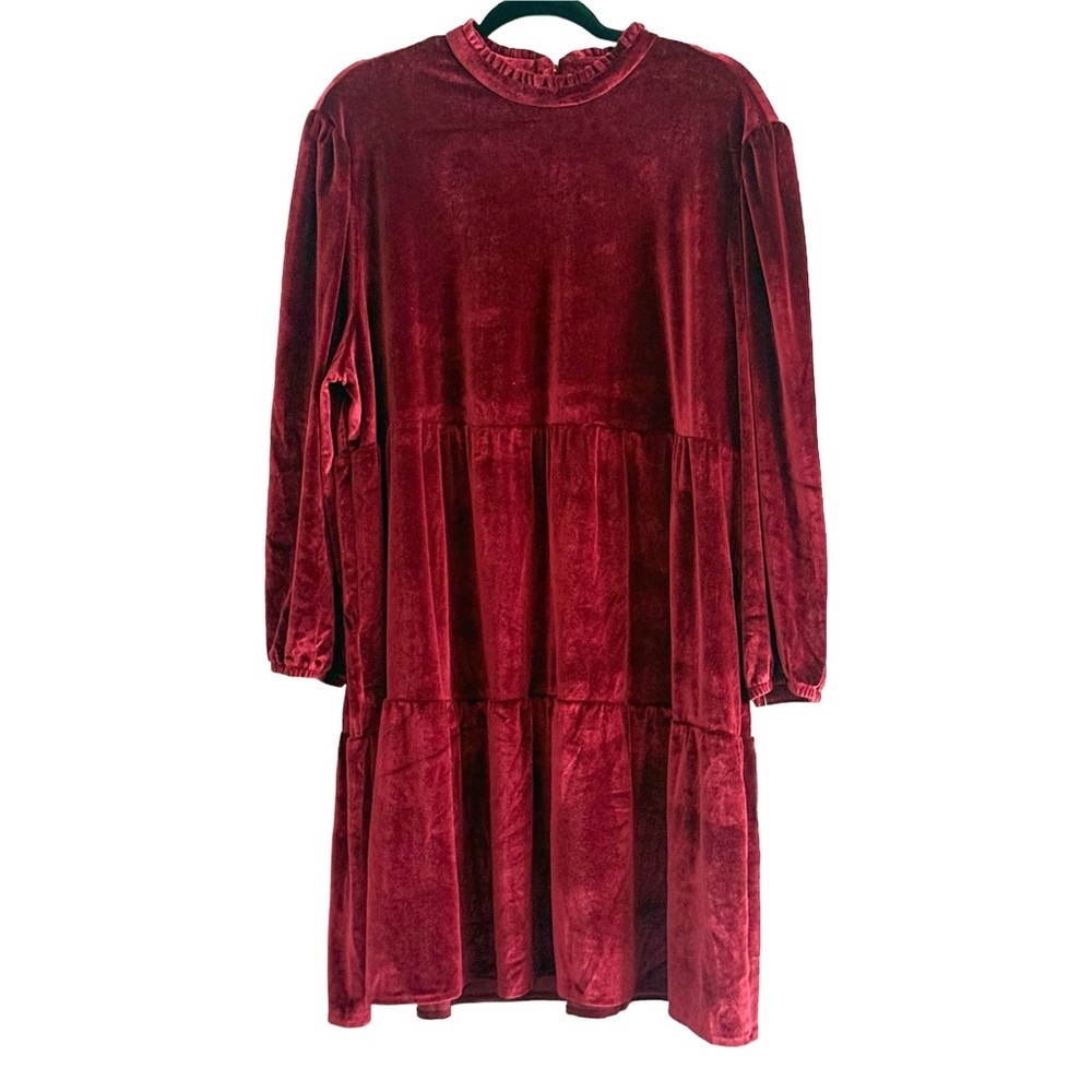 Ophelia Roe Elegant Red Long Sleeve Dress 2X